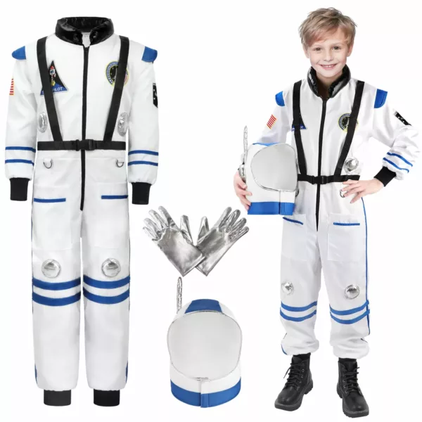 Astronaut Costume Kids with Helmet – Space Suit for Halloween and Role ...