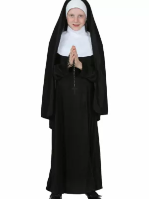 Girls' Catholic Sister Nun Robe - Kids Nun Costume