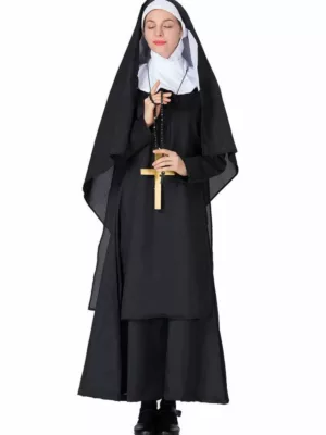 Halloween Women's Adult Nun Costume - Gothic Dress